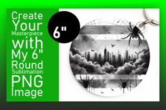 Charming Keychain Circle PNG Artwork , Halloween Product Image 1