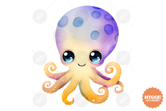 Under the Sea Watercolor PNG Clipart | Turtle Fish Crab Product Image 1
