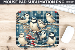 Watercolor Robin Mouse Pad Sublimation - Christmas PNG Product Image 1