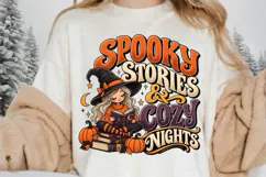 Spooky Stories & Cozy Nights PNG, Halloween Book Lover Product Image 2