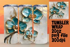 VIBRANT Sublimation Tumbler Design , 3D Flower Product Image 1