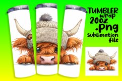 Adorable Peekaboo Cow Tumbler Wrap - Sublimation Product Image 1