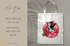 Watercolor clipart Asia Bird Sublimation ,Shirt ,Clothing. Product Image 3