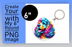 Lovely Circle PNG for Sublimation , Dog Product Image 1