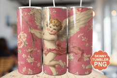 Cupid Vintage Valentine Tumbler | Valentine Tumbler Wrap Product Image 1