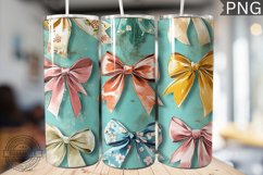 Spring Fling Bow Tumbler Wrap -High Quality 300 Dpi Product Image 1