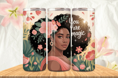 Black Girl Magic Black Woman Positive mind 20oz Tumbler wrap Product Image 1