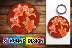 Floral Fancy Sublimation Options - Keychain &amp; Car Coaster Product Image 1