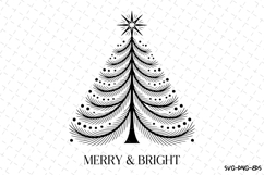 Merry &amp; Bright Svg | Christmas Svg | Svg Cut Files Product Image 1