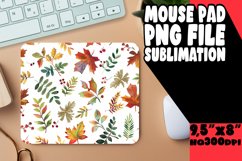 Vibrant Autumn Watercolor Pattern Mouse Pad Product Image 1