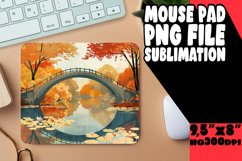 Watercolor Mouse Pad Autumn Sublimation Product Image 1