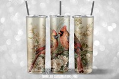 Cardinal Vintage Tumbler Wrap Sublimation Designs Product Image 4