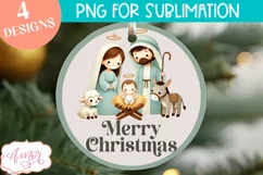 Nativity ornament PNG, Christian Christmas ornaments PNG Product Image 4