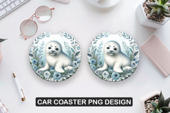 Seal Car Coaster Sublimation| Animal Coaster PNG Product Image 1