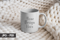 Knitted Cozy Mug Mockup PSD Product Image 1
