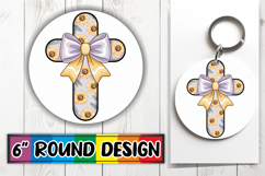 Joyful Sublimation Circle Designs, Cross and Bow Product Image 1