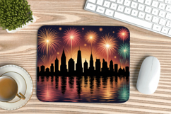 Happy New Year PNG Mouse Pad,Festive New Year's Eve 2026 PNG Product Image 1