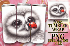 Radiant Memories 20oz tumbler wrap, Cute Animals Product Image 1