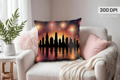 Happy New Year PNG Pillow, Festive New Year's Eve 2026 PNG Product Image 1