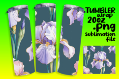 Custom Tumbler Wrap Design , Flower Pattern Product Image 1