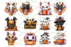 Monster Café Halloween PNG Clipart, Coffee Holiday Clip Art Product Image 2