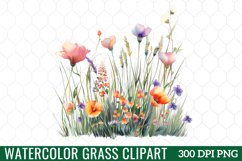 Watercolor Grass Clipart Product Image 1