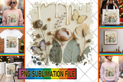 Whimsical TOTE BAG Art Ideas, 3D Flowers Product Image 1