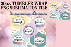 Bright Sublimation 20oz tumbler wrap, Quote Product Image 1