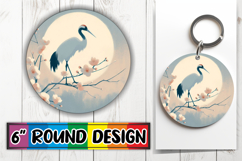 Bright Circle Keychain Design, Birds Product Image 1