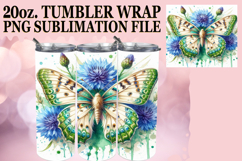 Unique adventures 20oz tumbler wrap, Butterfly Product Image 1