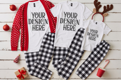 Christmas Family Matching Group T-Shirt Mockups | Holiday Fl Product Image 1