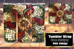Sparkly Floral Tumbler Wrap PNG Art 20oz Product Image 1
