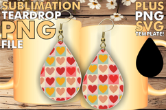 Elegant Teardrop Earrings GIFT MAGIC, Valentine's Pattern Product Image 1
