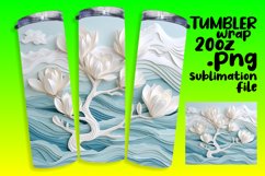 3D Flower Hole Tumbler Wrap for Sublimation 20oz Design Product Image 1