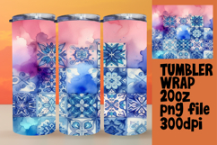 Special Edition 20oz Tumbler Wrap , Watercolor Patter Product Image 1