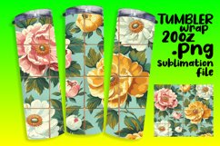 Vibrant Floral Frenzy 20oz Tumbler Wraps - Sublime Sublimati Product Image 1