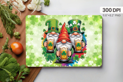 Funny Irish Gnomes with Beer Cutting Board PNG Sublimation D Product Image 1