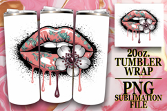 Joyful Spirits 20oz tumbler wrap, Dripping Lips Product Image 1