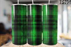 Green Christmas Plaid Tumbler Wrap - High Quality 300 Dpi Product Image 1