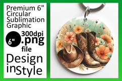 Bright Round Design for Keychains , Western Product Image 1