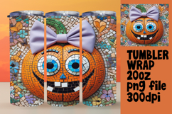 BEAUTIFUL 20oz Tumbler Wrap PNG , Cute Pumpkin Product Image 1