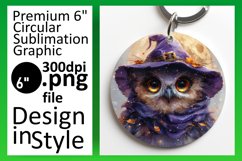 Cute Owl Round Design for Spring PNG Sublimation Product Image 1