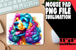 Vibrant Mouse Pad Sublimation Design, Dog Product Image 1