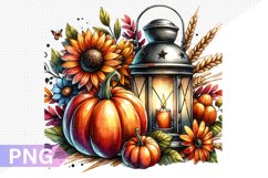 Autumn Harvest Pumpkin Sublimation - Pumpkin Clipart Design Product Image 1
