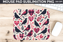 Watercolor Dove Mouse Pad Sublimation - Valentines PNG Product Image 1