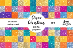 Retro Christmas Ornament Groovy Digital Papers Disco Product Image 1