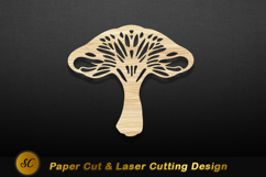 Wooden mushroom design nature decorative Laser cut Product Image 1