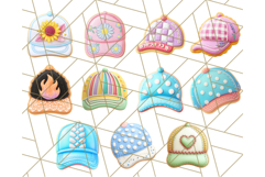 Baseball Cap Cookie Clipart PNG, Fun Hats in Cute Styles Png Product Image 8