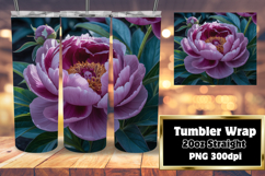 Elegant 20oz Tumbler Design , Flowers Product Image 1