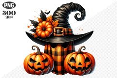 Halloween Pumpkins Sublimation - Clipart PNG Design Product Image 1